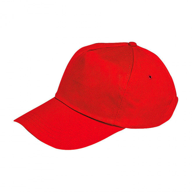 CASQUETTE PUBLICITAIRE 5 PANS 'ANTO' 165 GR/M² - rouge