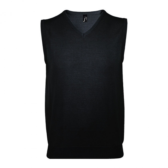 PULL SANS MANCHE MIXTE PERSONNALISÉ 'GENTLEMEN'  - noir