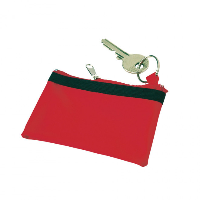 PORTE-MONNAIE/PORTE-CLES PUBLICITAIRE 'CADIX' - rouge