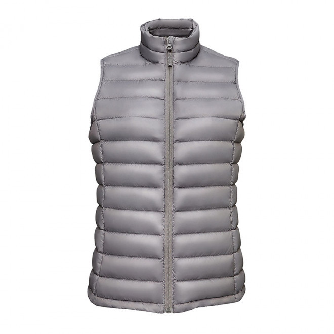 DOUDOUNE SANS MANCHE PERSONNALISABLE FEMME 'WILSON BW'  - gris métal