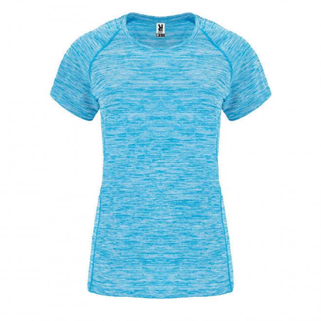 TEE-SHIRT PERSONNALISABLE FEMME 'RUN' 140 GR/M² - turquoise chiné