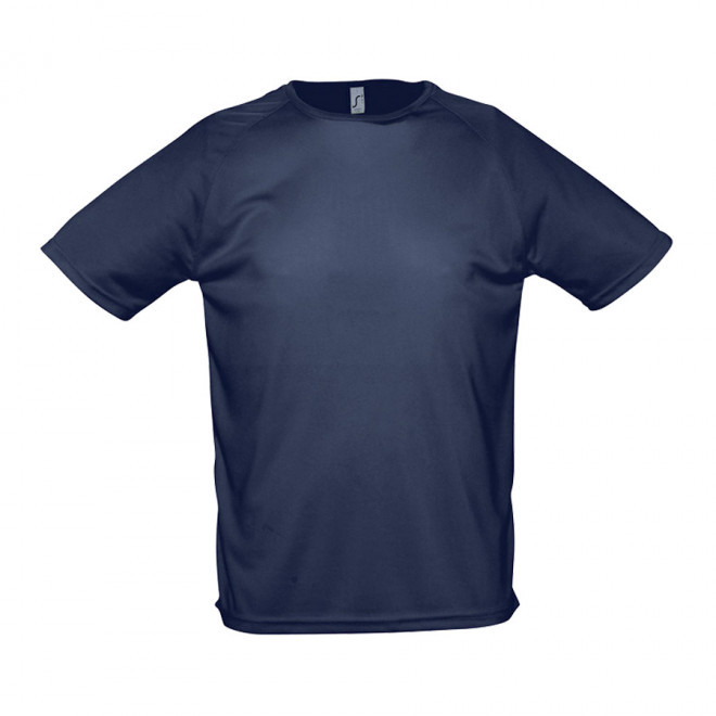 T-SHIRT PERSONNALISÉ RESPIRANT HOMME 'SPORTY' 140 GR/M² - marine