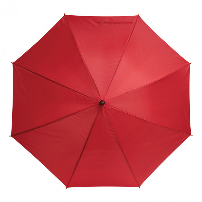 PARAPLUIE PUBLICITAIRE AUTOMATIQUE CANNE BOIS 'DUNDEE' - rouge