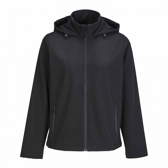 SOFTSHELL FEMME PERSONNALISEE 'RACE HOODED' - noir