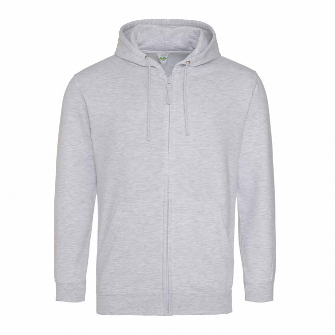 SWEAT ZIPPÉ PERSONNALISÉ À CAPUCHE HOMME 'CLUN' - ash