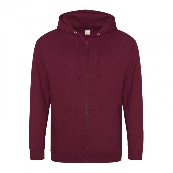 SWEAT ZIPPÉ PERSONNALISÉ À CAPUCHE HOMME 'CLUN' - bordeaux
