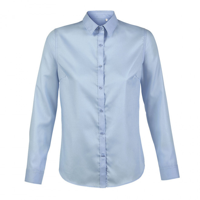 CHEMISE SANS REPASSAGE FEMME PERSONNALISÉE NEOBLU® 'BLAISE' - bleu clair
