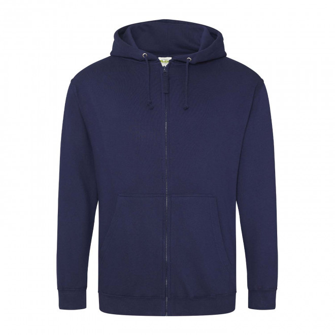 SWEAT ZIPPÉ PERSONNALISÉ À CAPUCHE HOMME 'CLUN' - bleu oxford