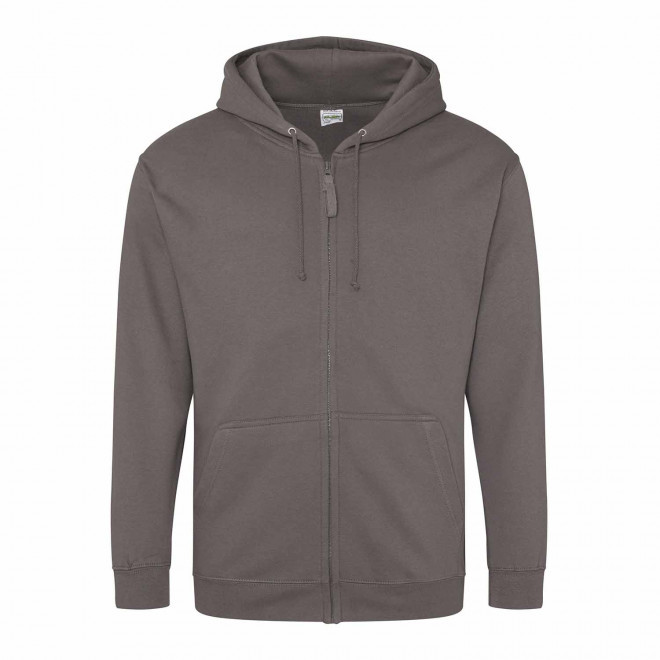 SWEAT ZIPPÉ PERSONNALISÉ À CAPUCHE HOMME 'CLUN' - gris steel