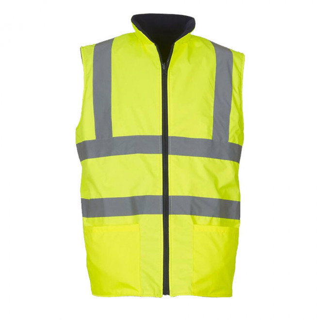 BODYWARMER PERSONNALISÉ HAUTE-VISIBILITÉ 'NOA' - yellow