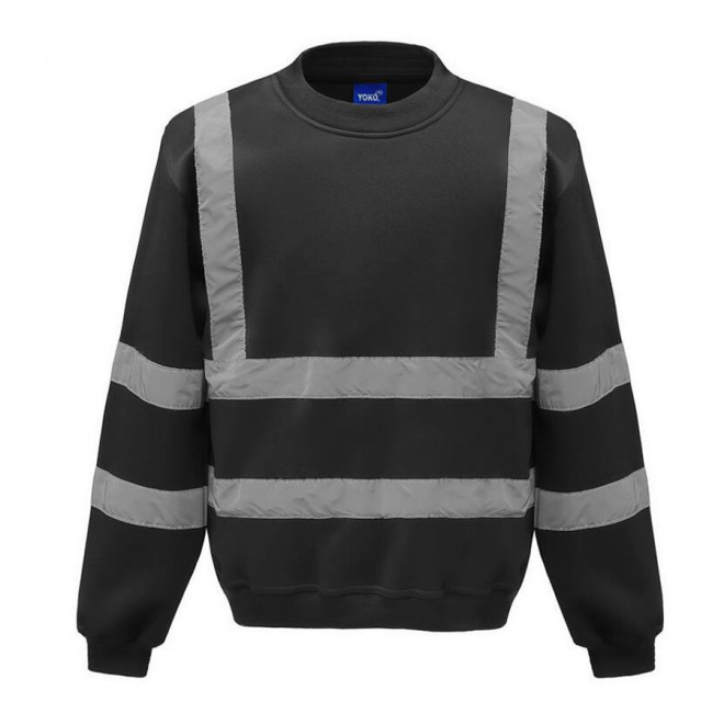 SWEAT HAUTE VISIBILITÉ PERSONNALISÉ YOKO® 'GUIDO'  - black