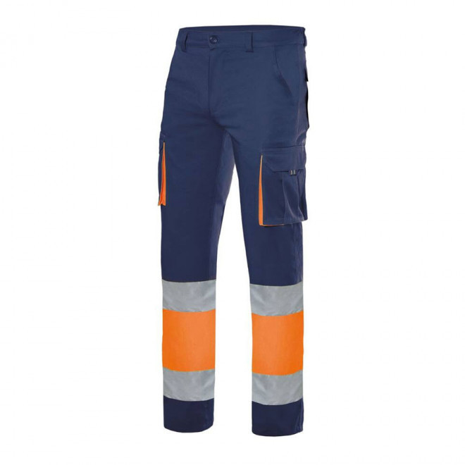 PANTALON PERSONNALISÉ BICOLORE VELILLA® 'VISIONA' - navy/orange