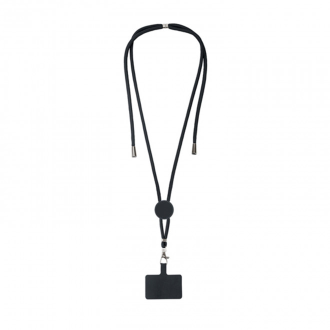 TOUR DE COU TELEPHONE PERSONNALISABLE 'MOBILA ROND' - noir