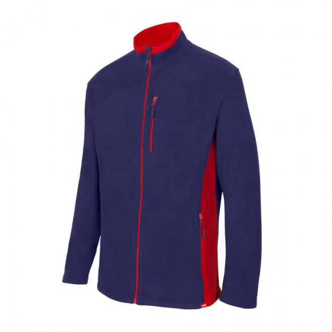 VESTE POLAIRE BICOLORE PERSONNALISABLE 'ALLAN' - navy/red