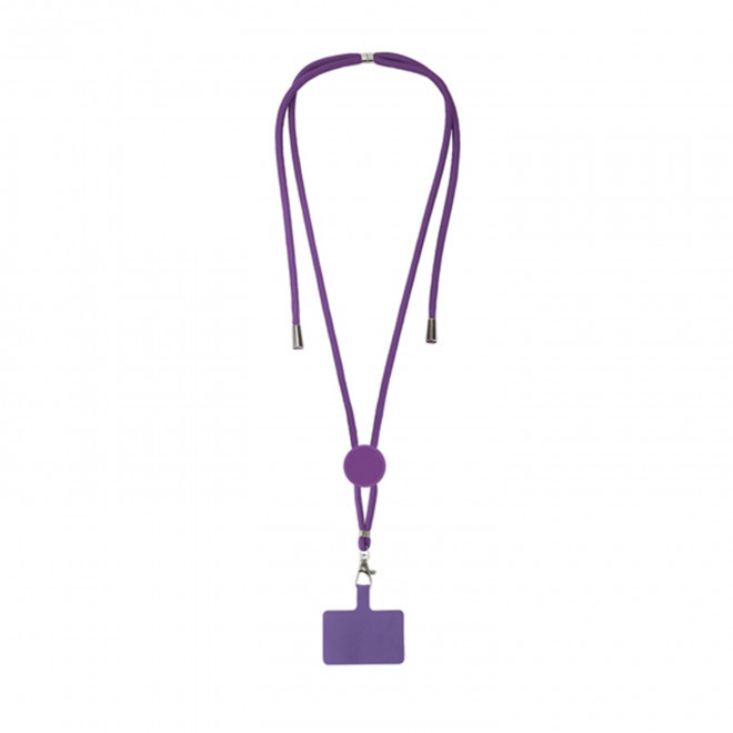 TOUR DE COU TELEPHONE PERSONNALISABLE 'MOBILA ROND' - lilas