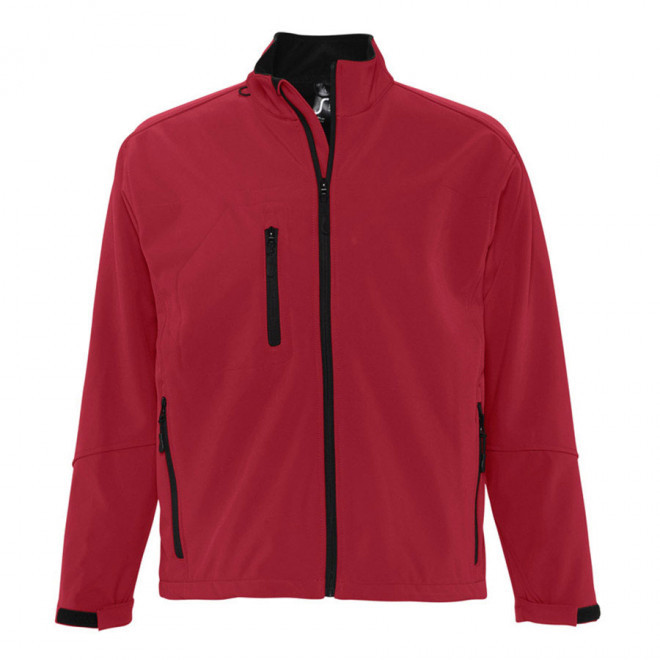 VESTE PUBLICITAIRE ZIPPÉE SOFTSHELL HOMME 'RELAX' 340 GR/M² - rouge