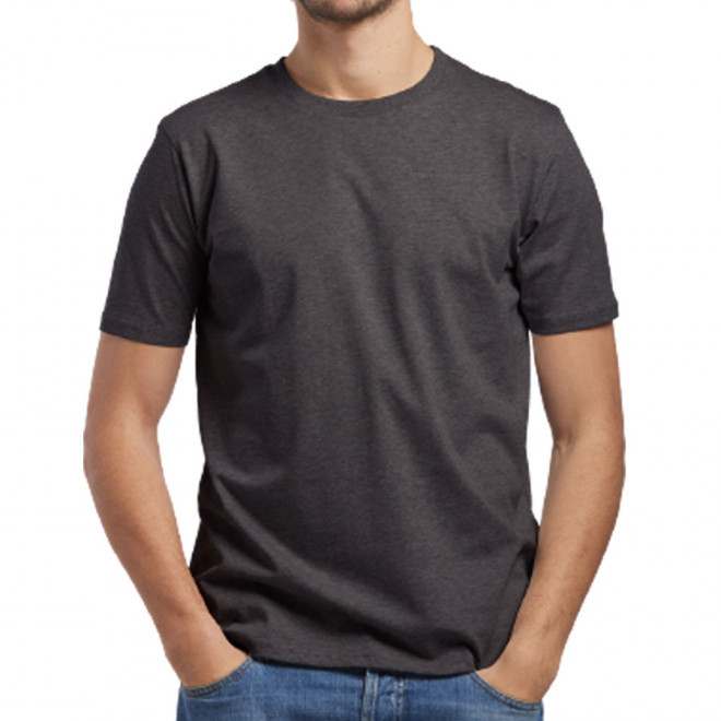 T-SHIRT PERSONNALISÉ BIO HOMME 180 GR/M² LES FILOSOPHES® 'DESCARTES' - gris foncé chiné