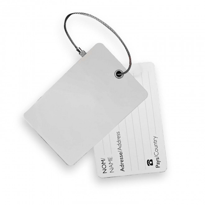 ETIQUETTE A BAGAGE PIVOTANTE PERSONNALISABLE 'SEEU' - 190gr