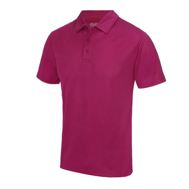 POLO PERSONNALISÉ HOMME RESPIRANT JUST COOL® 'ASTI' - hot pink