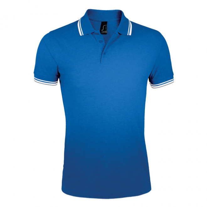 POLO BICOLORE PERSONNALISABLE HOMME 'PASADENA' 200 GR/M² - royal/blanc
