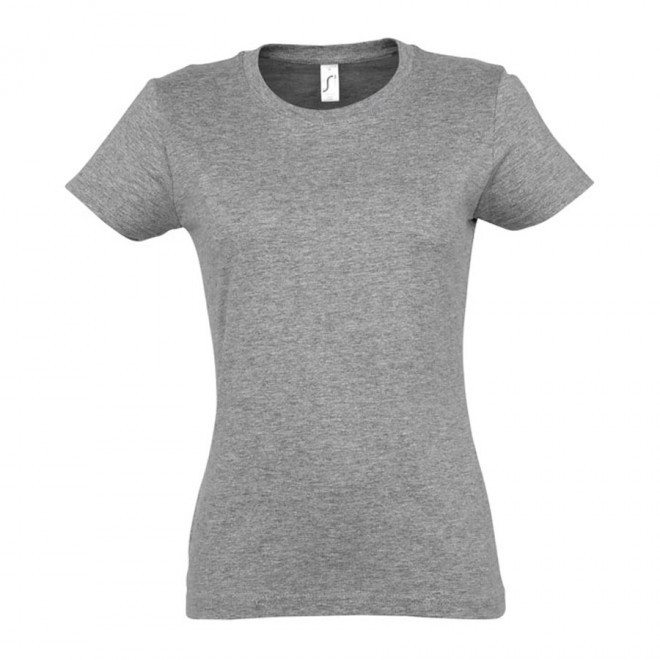 TEE-SHIRT PERSONNALISÉ FEMME 'IMPERIAL' - FABRICATION EXPRESS 4J - gris chiné