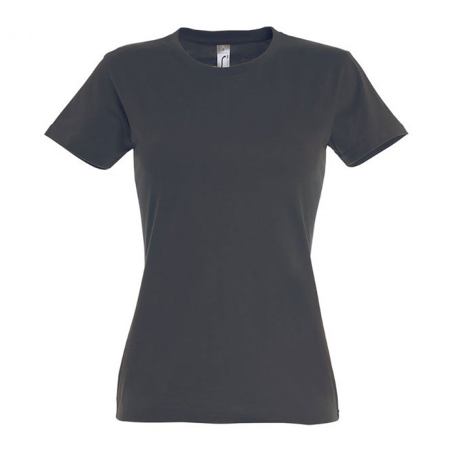 TEE-SHIRT PERSONNALISÉ FEMME 'IMPERIAL' - FABRICATION EXPRESS 4J - gris souris