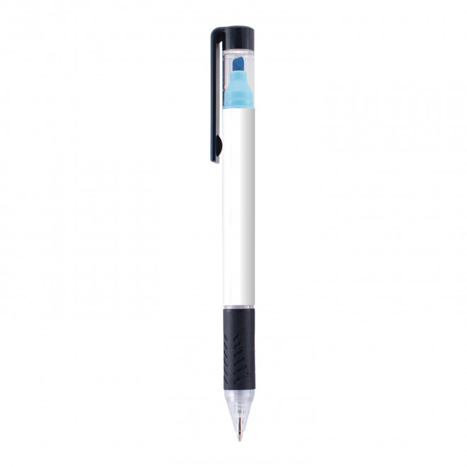 STYLO/SURLIGNEUR PERSONNALISABLE 'BERGUI BLACK' - bleu