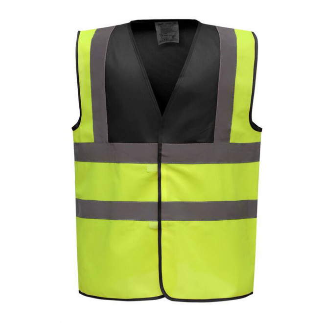 GILET DE SÉCURITÉ PERSONNALISÉ 'SECUR' - black/yellow