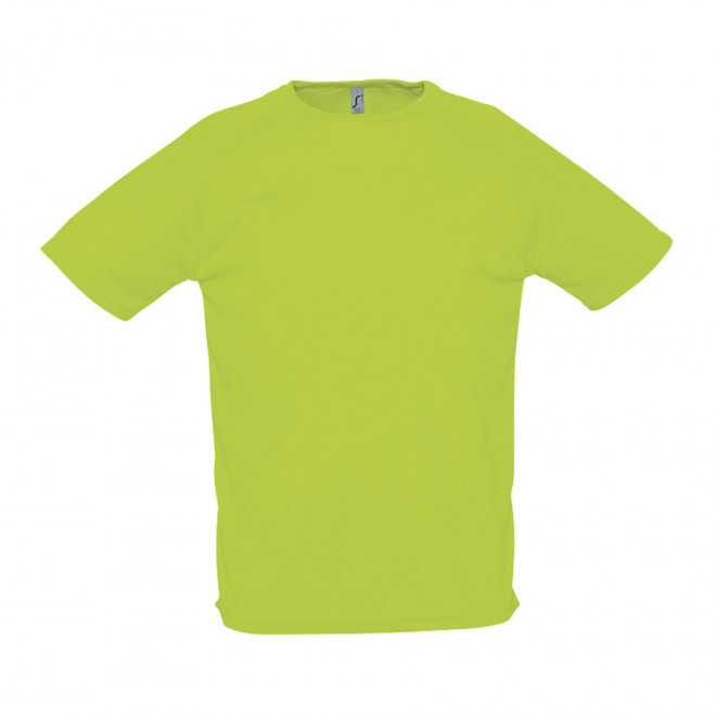 T-SHIRT PERSONNALISÉ RESPIRANT HOMME 'SPORTY' 140 GR/M² - vert fluo