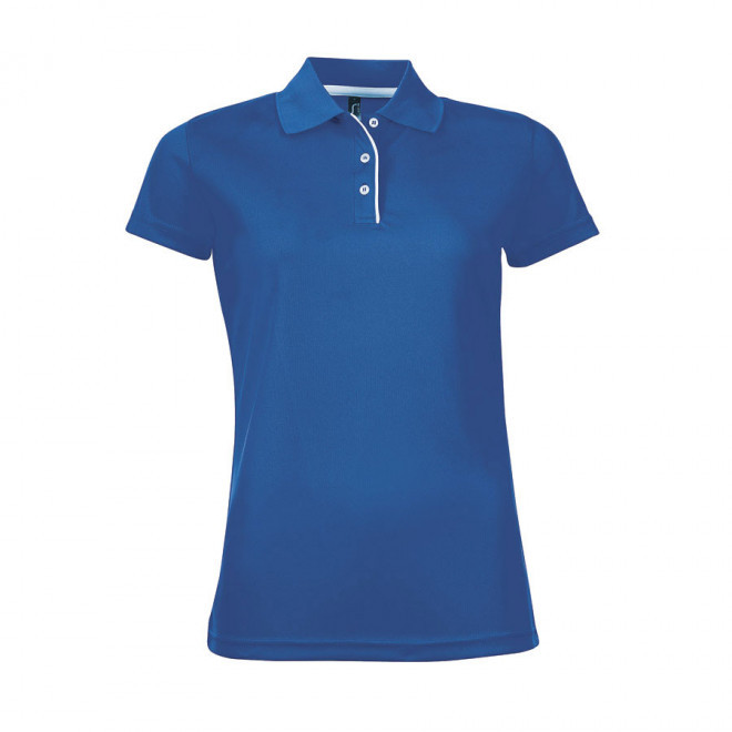 POLO PUBLICITAIRE RESPIRANT FEMME 'PERFORMER' 180 GR/M² - bleu royal