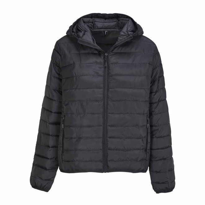 DOUDOUNE FEMME PERSONNALISEE 'STREAM HOODED' - noir