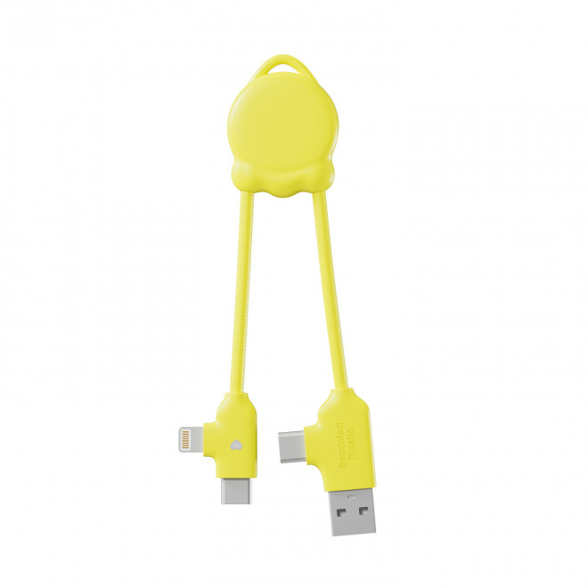 CABLE XOOPAR PERSONNALISABLE 'OCTOMINI' EXP 72H - jaune