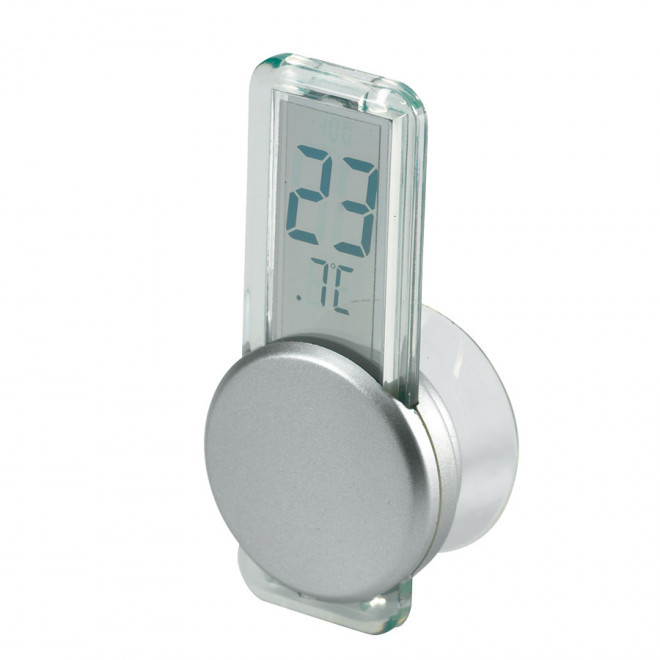 THERMOMETRE AVEC VENTOUSE 'CELSIUS' - argenté