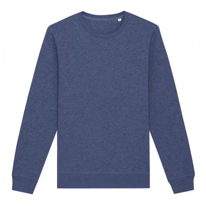 SWEAT MIXTE COL ROND S/S® PERSONNALISABLE 'ROLLER' - heather indigo