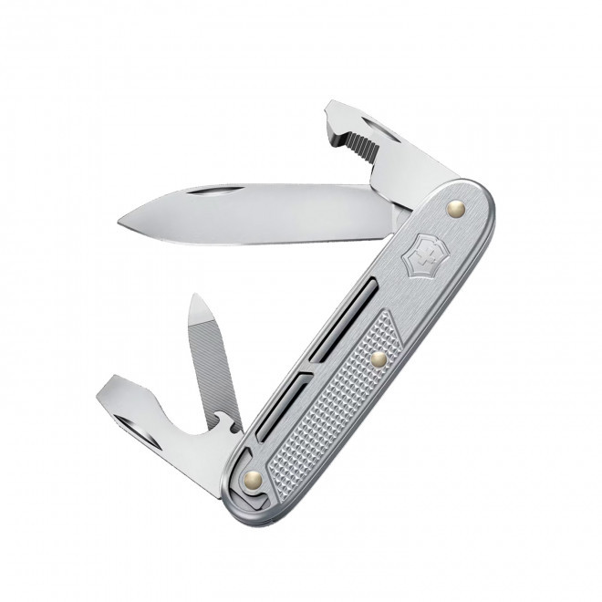 COUTEAU DE POCHE VICTORINOX PERSONNALISE 'SYNERGY ALOX' - argenté