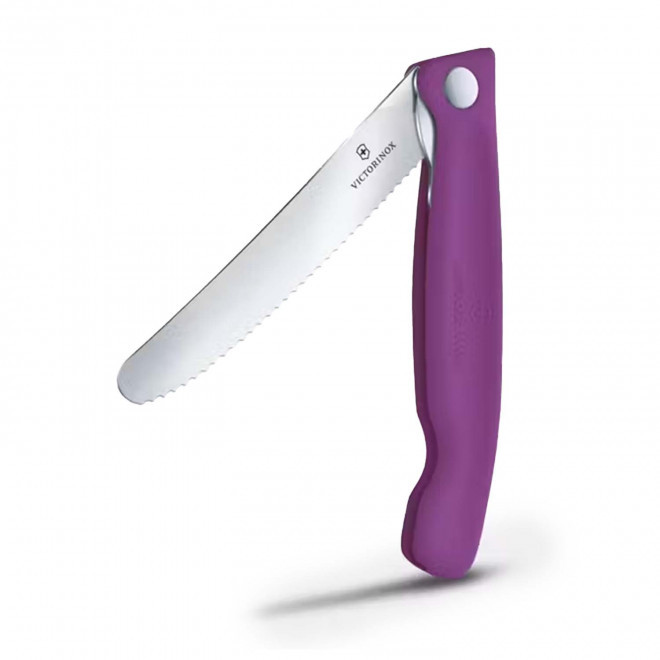 COUTEAU OFFICE PERSONNALISABLE 'SWISS CLASSIC PLIANT' - violet