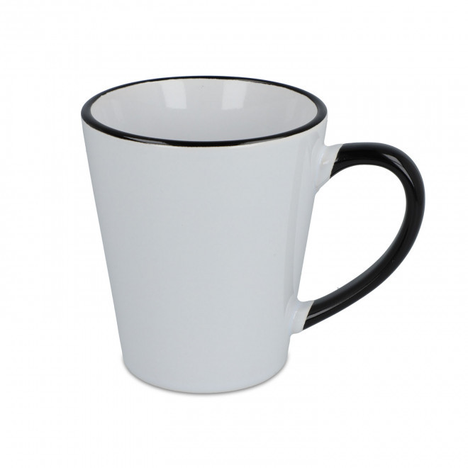 MUG EN CERAMIQUE 300ML PERSONNALISABLE 'COLBY SUBLI' - blanc/noir