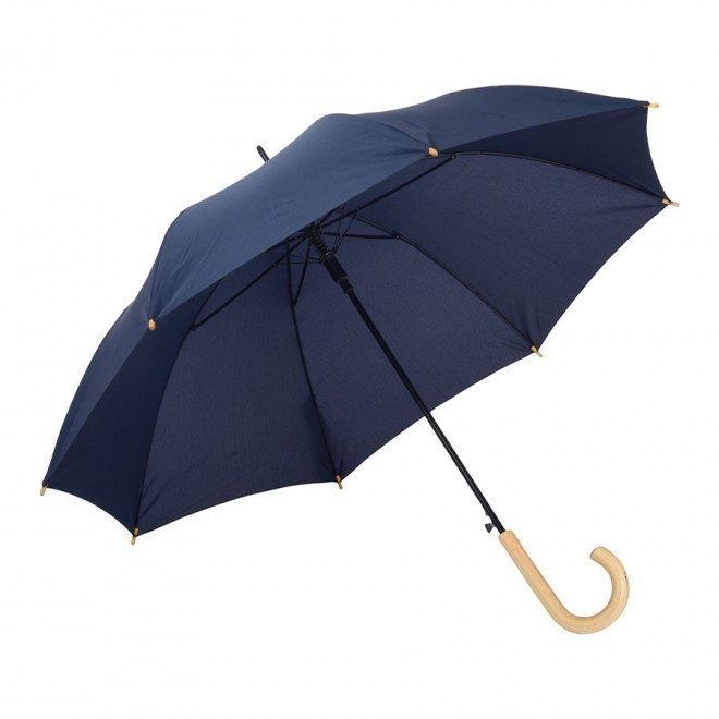 PARAPLUIE PUBLICITAIRE MANCHE CANNE 'LUSK' - bleu
