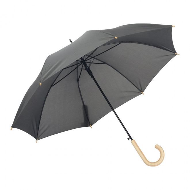 PARAPLUIE PUBLICITAIRE MANCHE CANNE 'LUSK' - gris