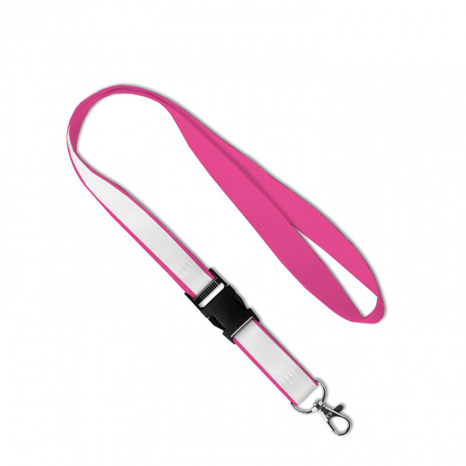LANYARD AVEC SATIN PERSONNALISABLE 'LUCO SATIN' - rose