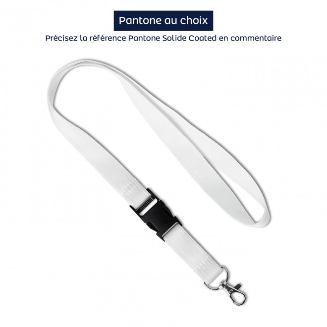 LANYARD AVEC SATIN PERSONNALISABLE 'LUCO SATIN' - multicolore