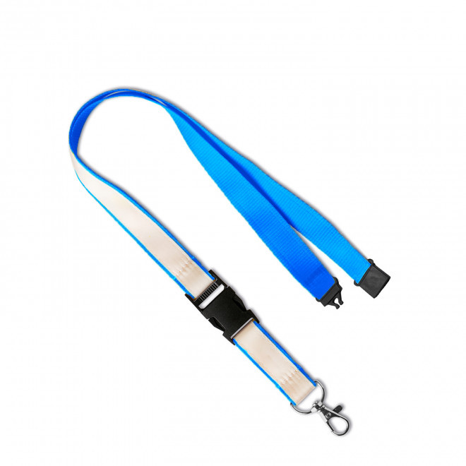 LANYARD AVEC SATIN PERSONNALISABLE 'FORTUNA SATIN' - bleu royal