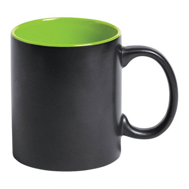 MUG PERSONNALISÉ EN CERAMIQUE 'CORES' - noir/vert