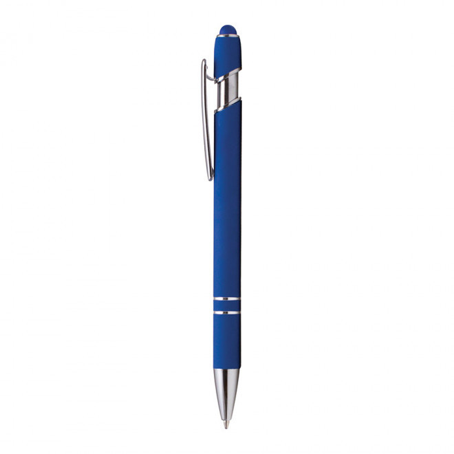 STYLO PERSONNALISABLE BILLE EN METAL 'PRINCY' - bleu