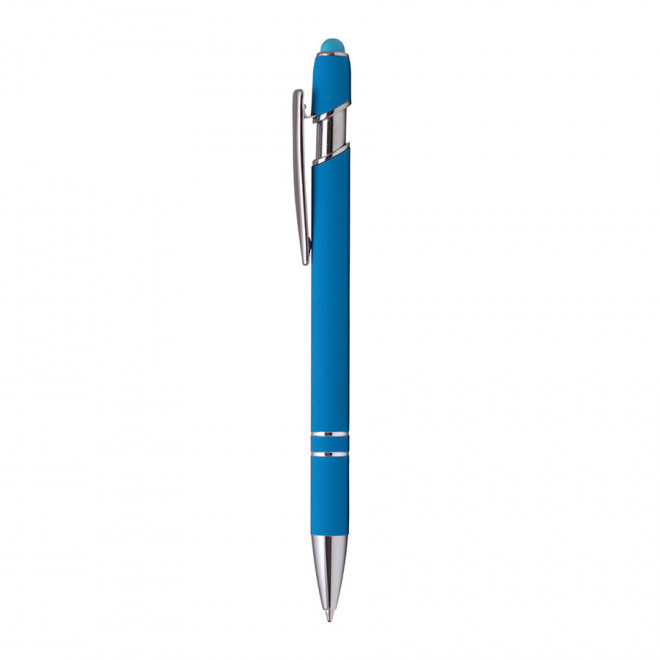 STYLO PERSONNALISABLE BILLE EN METAL 'PRINCY' - bleu clair