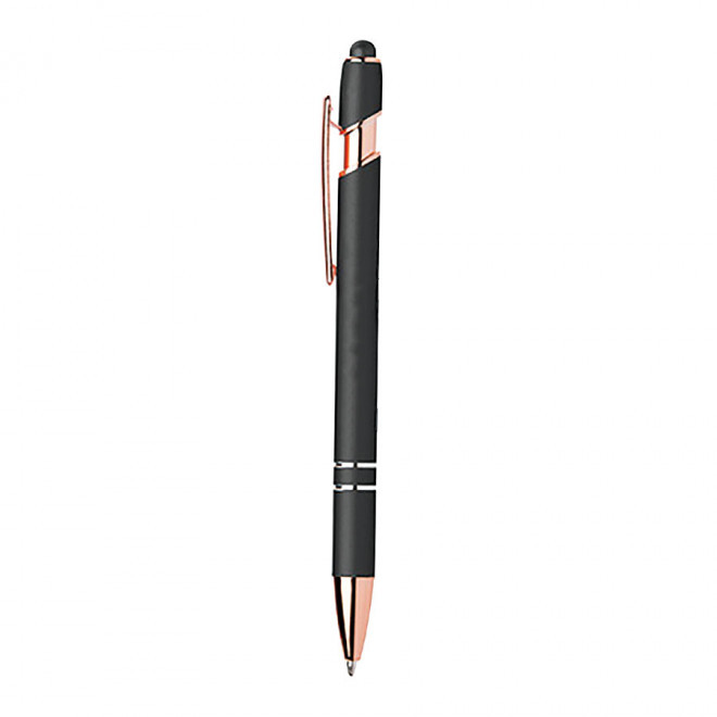 STYLO PERSONNALISABLE BILLE EN METAL 'PRINCY ROSY' - acier