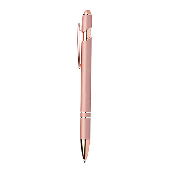 STYLO PERSONNALISABLE BILLE EN METAL 'PRINCY ROSY' - or rose