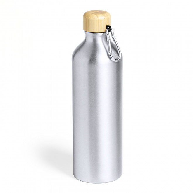 BOUTEILLE PERSONNALISÉE EN ALUMINIUM 800ML 'MORA' - silver