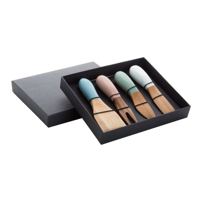 SET DE COUTEAUX PERSONNALISÉ À FROMAGE 'BANON' - coffret