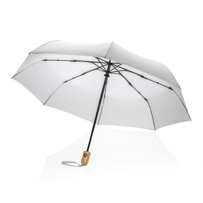 PARAPLUIE PERSONNALISE AUTO RPET IMPACT 'NORTH YORK' - blanc